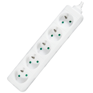 BLOC 5 PRISES SIMPLE + câble 1m