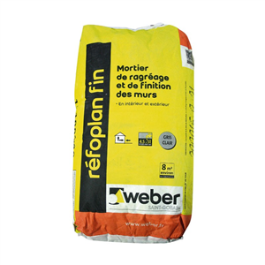 REFOPLAN CIMENT RAGRÉAGE FINITION BÉTON 25KG