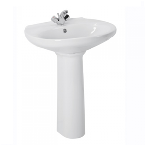 LAVABO AVEIRO 60cm BLANC NU+ COLONNE NF